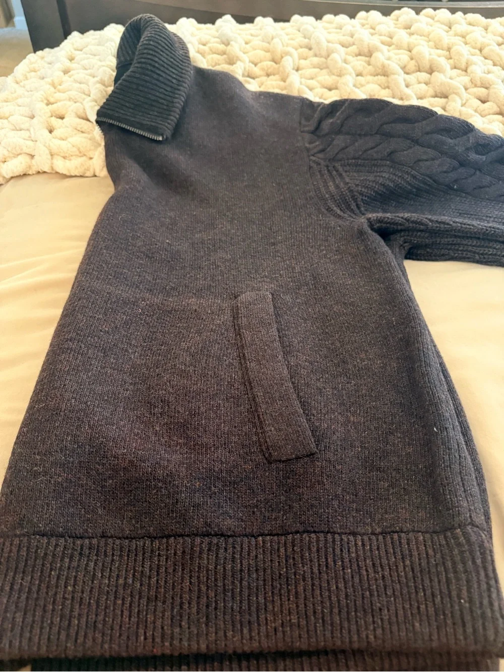 Banana Republic Italian Merino Wool Blend Full Zip Sweater XL NWT
